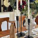 VROOMIUM Black Candlestick Holders- 3 Pcs Metal Candle Holders for Table Centerpiece, Stable Modern Candle Holder for Home Decor, Party, Wedding