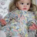 iCradle 26 Inch Big Realistic Reborn Toddler Girl Doll Handmade Silicone Soft Vinyl limbs and cloth body Baby Doll That Look Real Lifelike Newborn Baby Dolls Toy Set for Kids