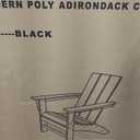 Modern Adirondack Chair, HDPE Plastic Patio Chairs for All Weather, Fire Pit Chair, Outdoor Lawn Chairs for Deck, Porch, Backyard, Garden, Black (M-1 Pack)