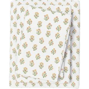 Great Bay Home Flannel Sheet Set Queen Size - 100% Turkish Cotton, Double-Brushed, Winter Floral Bed Sheets - Ultra-Soft, Cozy, 4-Piece Bedding Set (Flowerbuds)