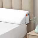 Vekkia Full Bed Wedge Pillow Gap Filler/Headboard Pillow/Mattress Wedge Fill Gap (0-6") Between Headboard and Mattress (White 54"x10"x6") (Full(10 in x6 in x54 in--Big))