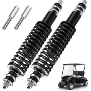 EZGO Golf Cart Shocks Front or Rear with Heavy Duty Coil Springs for EZGO TXT/Medalist 1994+ G&E Golf Carts OEM# 70928-G01 76418-G01 (Black)