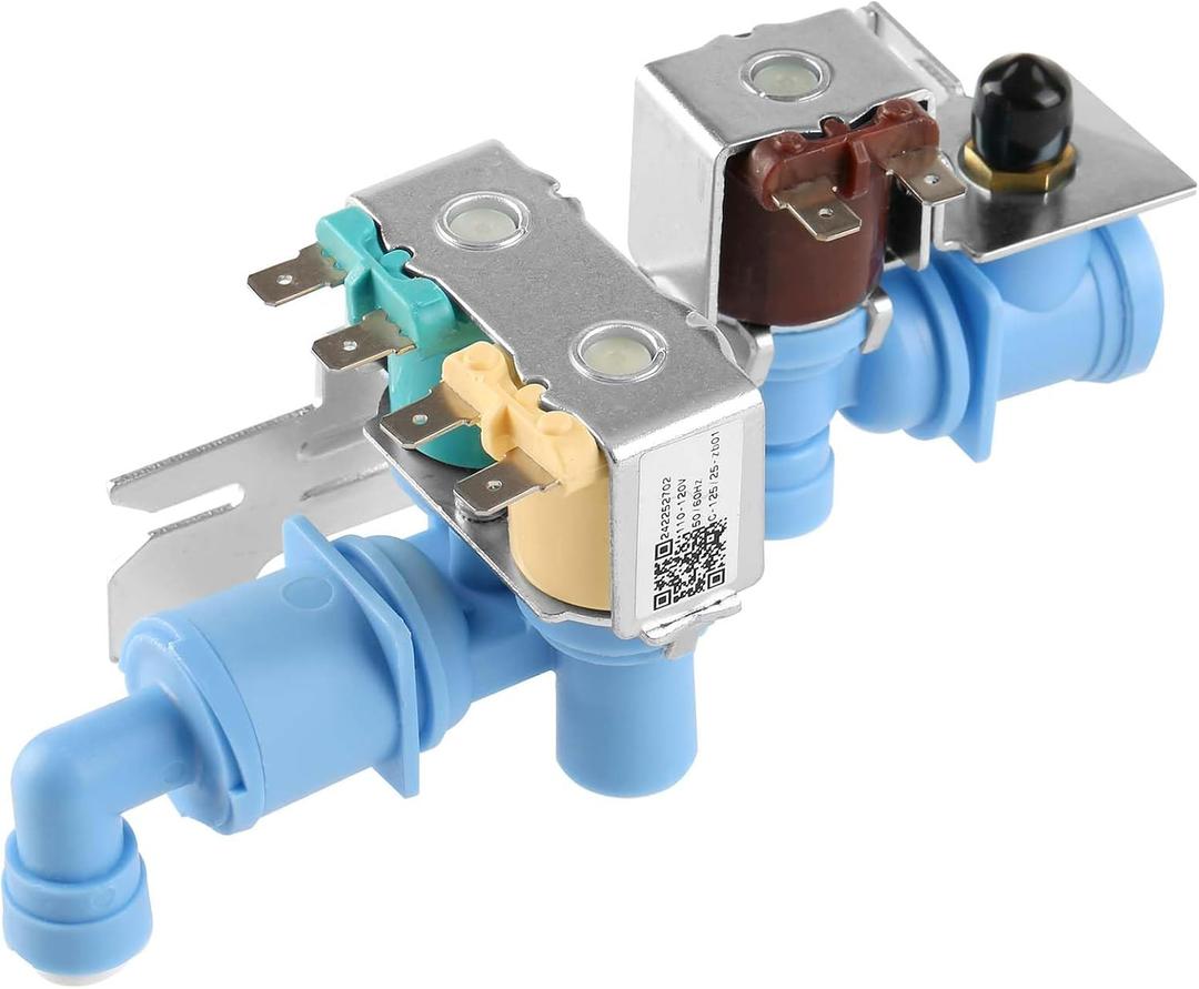 242252702 Refrigerator Triple Solenoid Water Inlet Valve Compatible with Frigidaire Electrolux Kenmore Crosley and White-Westinghouse, Replacement Part AP5671757 PS7784018 EAP7784018 PD00000153