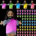 Barydat 100 Pcs Little Jesus Figures Glow in The Dark Jesus Bulk Christian Gifts for Kid Hide and Seek Let Your Light Shine Religious Party Favor for Church Vbs Baptism Sunday School Halloween