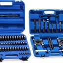 Orion Motor Tech 2 in 1 Bushing Driver Tool & Bearing Press Kit, Complete Bushing & Bearing Service Kit with 2" and 3" Jaws, 5 Ton Capacity Bearing Separator, Heavy Duty Wheel Bearing Puller Tool Set