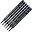 Pack of 6 - Schmidt 888 M Safety Ceramic Rollerball Refill Blue/Black Ink Medium Tip