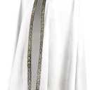 Hooded Doom Cloak Renaissance Long Cape for Cosplay for Men and Women Halloween Medieval Costume (White)
