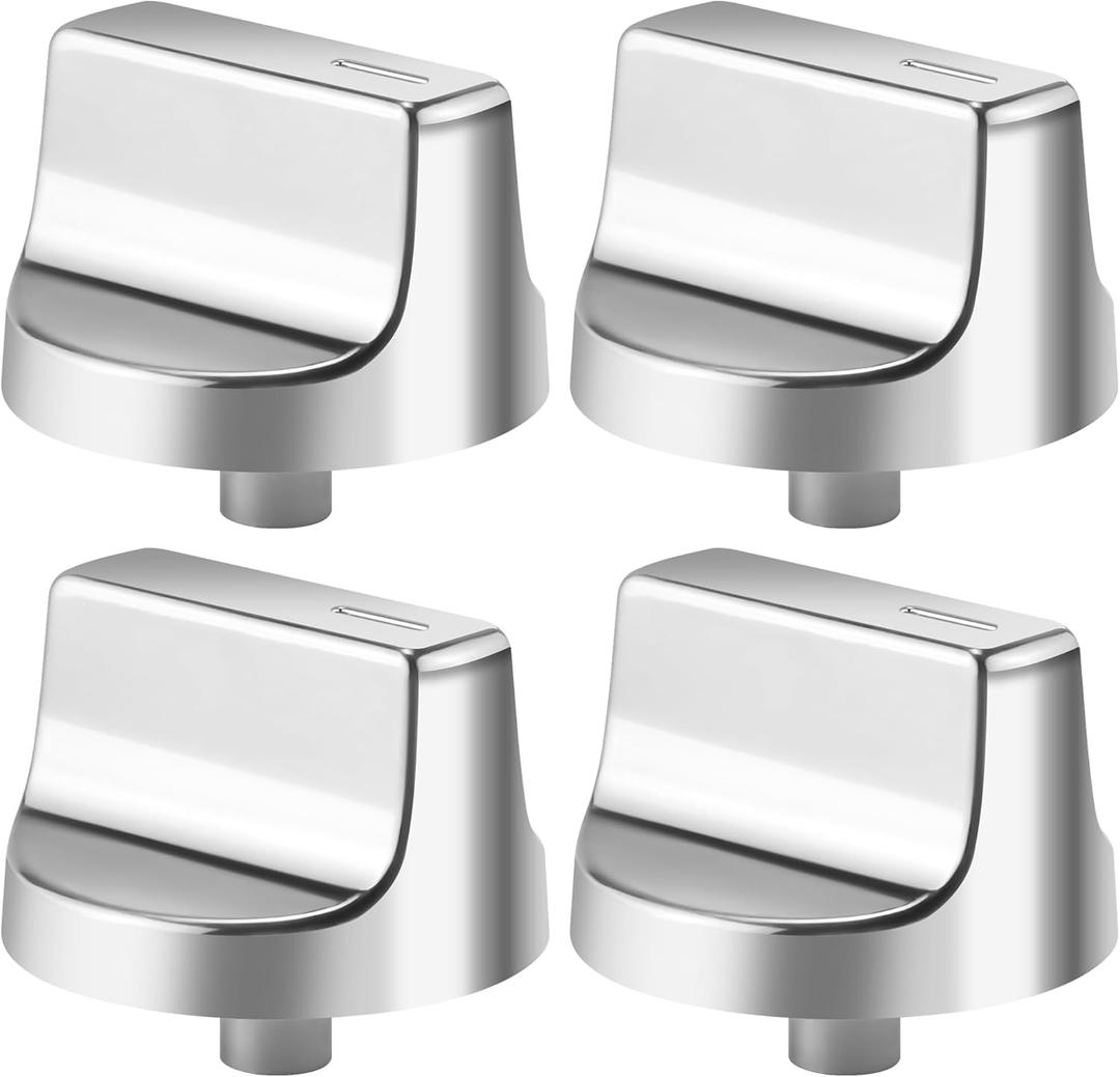 AMI PARTS W11366438 W11084623 Burner Control knobs(4PCS) Fit fot Whirlpool Oven Range Stove and Models for WCG55US0HS00 WCG55US0HS05 WCG55US6HS00 WCG55US6HS05 WCG77US0HS00