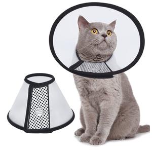 Vivifying Cat Cone Collar– 3 Sizes Lightweight Soft Edge Recovery Cone for Cats, Adjustable Plastic Elizabethan Anti-Lick E-Collar for Post-Surgery Protection Small/Medium/Large