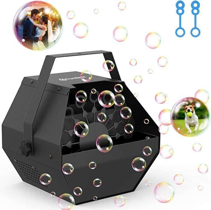 Fansteck Bubble Machine, Wireless Automatic Metal Bubble Machine, Upgraded High Efficiency Quiet Motor, Suitable for Indoor and Outdoor
