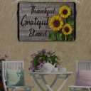 Rustic Wood Outdoor TV Cover - Fits 48-50" TV - Weatherproof & Waterproof Oxford Cloths - Sunflower Pattern