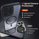 TOCOL for iPhone 16 Pro Max Case with Camera Control Capture Button, Compatible with Magsafe Charger, Built-in Magnetic Ring, Translucent Matte Phone Case for iPhone 16 ProMax 6.9 inch (Key Black)