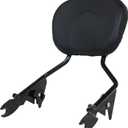 YHMOTO Detachable Sissy Bar Passenger Rear Backrest Compatible for Harley Davidson Touring Street Glide Road King Electra Glide 2009-2025 (Black)
