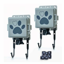 Dog Poop Bag Dispenser Wall Mounted Outside or Inside Pet Waste Bags Holder Waterproof Screw-on or Strap-on Doggy Pickup Rolls Storage Station for Home, Backyard, Porch, Patio(white,dispenser only)