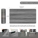 Wood Grain Peel and Stick Floor Tiles 11.8 Width, Full Roll Length of 394" Versatile Design for Any Space, Grey Self Adhesive Vinyl Flooring, Waterproof and Non-Slip Features