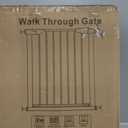 Fairy Baby Narrow Baby Gate for Stair, 22.8"-25.5" Wide Pressure Mounted Pet Gate for Doorway, Easy Walk Thru Child Safety Gate, White