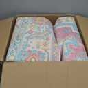 Kokia 8x10 Washable Area Rugs Blossom Pink with Vintage Orient Design Soft Rug for Living Room or Bedroom Non-Slip Low Pile Stain Resistance Features Distressed Medallion Pattern (Blush/Butter/Pistachio/Babyblue)