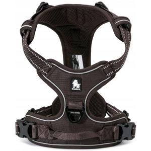 TRUE LOVE Adjustable No-Pull Dog Harness Reflective Pup Vest Harnesses Comfortable Control Brilliant Colors Truelove TLH5651(Brown,M)