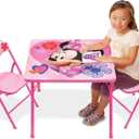 Minnie Mouse Activity Table Set with 2 Chairs for Girls Ages 3-7 Years Old, Onesize