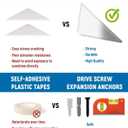 LEOPO 6 Pack Corner Mounting Shelf, Heavy Duty Corner Floating Shelves, Easy to Install Metal Corner Shelves, White