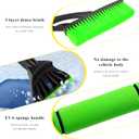 DXNQ Car Snow Brush and Ice Scraper, 24" Scratch Free Snow Remover with Comfortable Foam Grip, Detachable Winter Cleaning Brush Ice Scraper for Car Windshield Window Roof (Green)