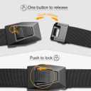 JUKMO Men's Tactical Belt Quick Release Nylon Web for Military Golf Hiking Rigger Heavy Utility Duty Work in Gift Box (Small-for Waist 30"-36" (Length 45"), Black)