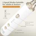 PELCAS 8 in 1 Cordless Nail Drill, Electric Nail Filer 5 Speeds Manicure & Pedicure Kit with LED Light, Electric Foot Callus Remover for Foot Callus, Toenail, Thick Nails, Finger Nails Golden