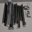 Black Long Curtain Rod Tension Shower Curtain Rods 30 to 120 inch Adjustable Spring Heavy Duty Rods for Bathroom Windows Outdoor No Drill No Slip Spliced and Telescopic Design