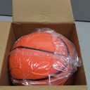 Silent Basketball Size 7 (29.5")  Grooved Airless Foam Indoor Basketball for Quiet Dribbling and Indoor Training, Pro PU Material  Achieve Real Feel Higher Bounce Quieter (Orange)