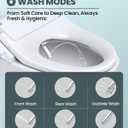 Electric Bidet Toilet Seat Elongated, Heated Toilet Seat with Instant Warm Water & Air Dryer, 6 Wash Modes, Dual Control, Self-Cleaning Nozzle, Soft-Close Lid, Night Light, Eco & Child Friendly