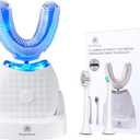 Electric Toothbrush for Adults, U Shaped Automatic Toothbrush for 360-Degree Cleaning, 3 Modes for Whitening, Wireless Charging Kit for Travel or Home (White)