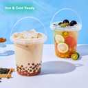 10 Pack 34oz Plastic Cups with Lids and Straws, Disposable Iced Coffee Cups with Lids,Sturdy & Food Safe Drink Buckets for Cold/Hot Drinks,Smoothies, Fruit Drinks Cups Summer Beverages,Bar/Beach Party