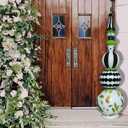 4.3Ft 2 Pcs Large Inatable Christmas Ornaments Balls Outdoor, Topiary Decorations for Urn Porch, Yard Garden Garden Easter Decor Black