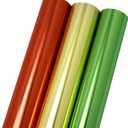 Wrapping Paper Christmas Rolls, 3 Rolls Red Green Gold Gift Wrap Paper for Chrsitmas, Holiday, Party Celebration (17" X 120" Per Roll)