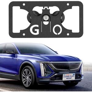 No Drill Front License Plate Bracket Mount Kit Compatible with Cadillac Lyriq 2023-2025, Front Bumper License Plate Mounting Kit