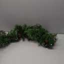 9ft X 10" Pre-lit Artificial Christmas Garland with Warm White LED Lights, 20 Natural Pine Cones, and 50 Warm White LED Lights - Battery Operated with Timer for Indoor and Outdoor Christmas Decor