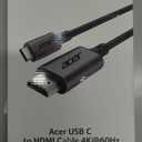 acer USB C to HDMI Cable for Home Office 6.6FT (4K@60Hz), Thunderbolt 4/3 Compatible, High-Speed Type C to HDMI 2.0 Braided Cord for MacBook Neo, iPhone 17/16 Pro/Max, iPad Pro, Galaxy S25, Surface