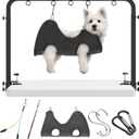 Adjustable Dog Grooming Arm for Table: 42'' Height, 27''39'' Width, Clamp Fits Up to 2.76'', with Hammock & 2 Nooses  Portable Pet Grooming Station for Nail Trimming, Cats & Dogs at Home
