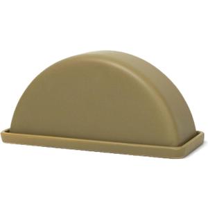 THE Butter Dish Matte Ceramic Butter Keeper with Lid for Countertop Use 2-Piece Round Design for Standard Butter Sticks Microwave & Dishwasher Safe (Olive)