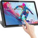 Jhcztrk Touchscreen Small Mini Monitor 8inch 800X480 with Built-in Speakers and Tripod Touch Portable Monitor HDMI Monitor for PC Laptop Compatible with Raspberry Pi