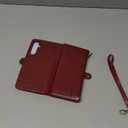 XcaseBar for Samsung Galaxy S23 FE Wallet case with Zipper Credit Card HolderRFID Blocking, Flip Folio Book PU Leather Phone case Shockproof Cover Women Men for Samsung S23FE case Wine Red