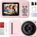 Entry Level Digital Camera 2k, 48 Million Pixels, 32GB Memory, Anti Shake 2.4-inch Screen, Multiple Different Filters (Pink)