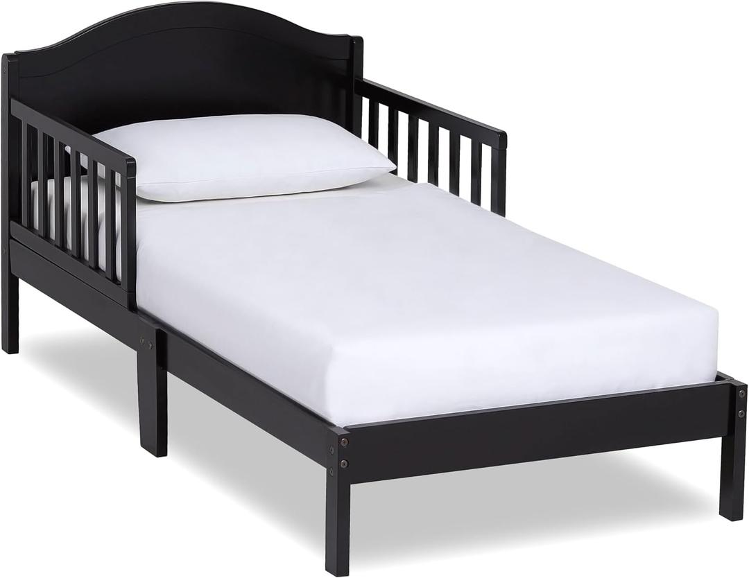 Dream On Me Sydney Toddler Bed, GREENGUARD Gold, Pinewood, Black, 53x29x28 Inch