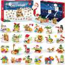 Santas Workshop Advent Calendar 2025 Building Set for Kids  24-in-1 Christmas Holiday Countdown Gift with 24 Days of Surprise Figures, Party Favors Building Block for Boys & Girls Ages 6+