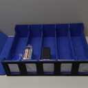 Trading Card Storage Box, 3800+ Capacity with Removable Magnetic Cover and Commander Display for MTG Sports Cards, Includes 5 Top Loaders, 5 Plastic Card Stoppers, 51 Color Dividers, 1 Dice Box