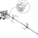 Onlyfire Stainless Steel Grill Rotisserie Kit for Weber Genesis II and Genesis II LX 200 and 300 Series Gas Grills