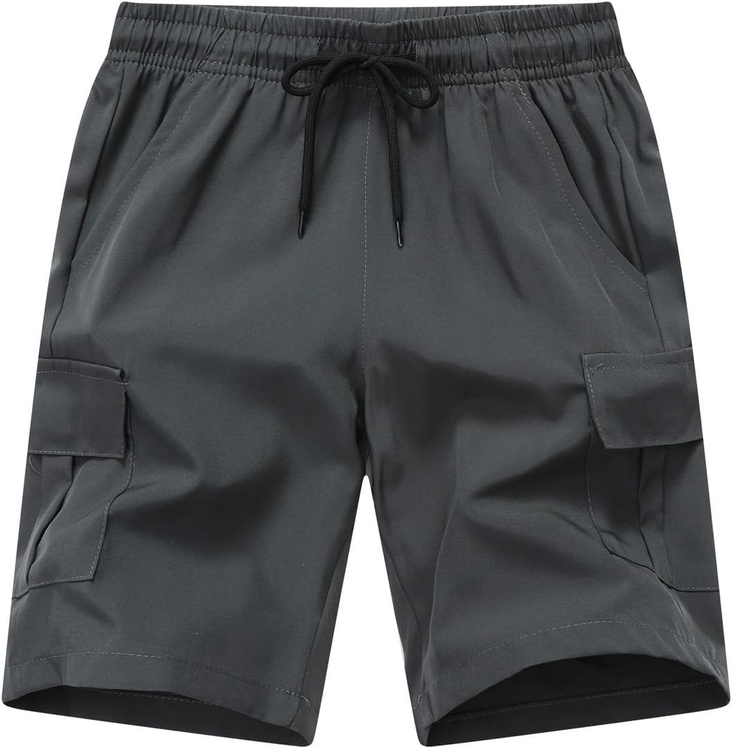 Baby Boys Lightweight Cargo Shorts Toddler Quick Dry Pull-On Hiking Shorts for Sports Outdoor with Pockets