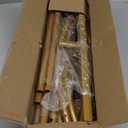 6.6FT Metal Wedding Arch Stand Gold Square Arched Backdrop Frame for Party Ceremony Valentines Day Birthday Bridal Baby Shower Garden Floral Balloon Arch Decoration