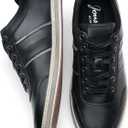 Jousen Men's Leather Fashion Sneakers Retro Dress Business Casual Shoes for Men