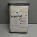 INOVADAY 100% Blackout Curtains for Bedroom, Black Out Curtains 102 Inch Long, Clip Rings Linen Blackout Drapes, Thermal Insulated Room Darkening for Living Room, 2 Panels - Cream,W50xL102